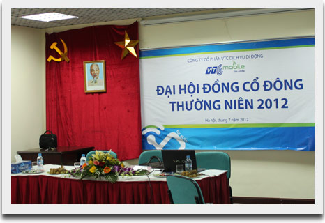 Dai hoi dong co dong thuong nien 2012 VTC Mobile